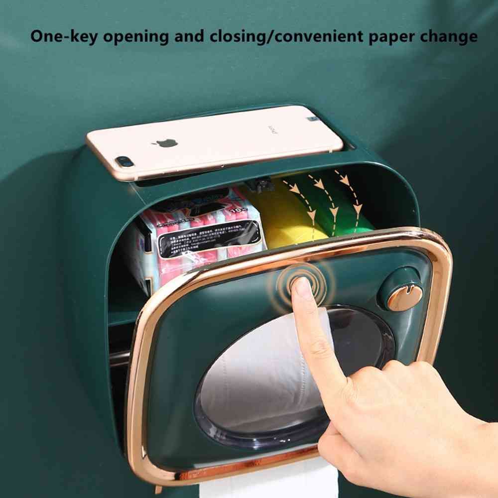 Porta carta igienica, contenitore per fazzoletti, accessori per il bagno, mensola da parete per il bagno senza fori, contenitore per asciugamani_voghion.com