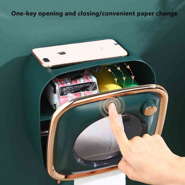 Porta carta igienica, contenitore per fazzoletti, accessori per il bagno, mensola da parete per il bagno senza fori, contenitore per asciugamani_voghion.com