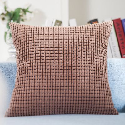 Fodera per cuscino in velluto a coste tinta unita - Fodera per cuscino moderna e minimalista per divano e letto (45x45 cm, 6 colori)_voghion.com