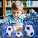 Kids Backpacks Football Three Piece Schoolbag Hot Sale Cute Elementary School Student Backpack Backpack_voghion.com