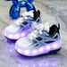 Flash Shoes Charging Colorful Light Shoes Running Horse Light Button Light Shoes Girls Boys With Light Shoes Double Roller Skates_voghion.com