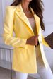 Women's Long Sleeve Slim Single Button Solid Color Jacket Blazers_voghion.com