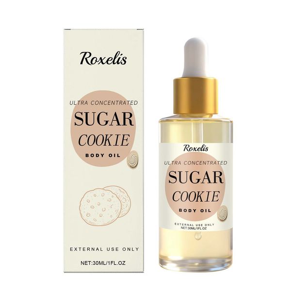 Olio corpo ricco di biscotti dolci, idratante, nutriente, per una pelle liscia e morbida, massaggio quotidiano, fragranza confortevole e di lunga durata._voghion.com