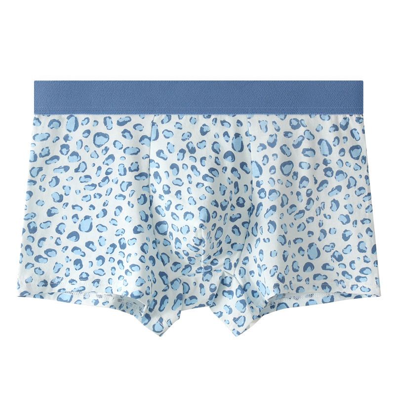 New Leopard Print Men's Printed Breathable Sexy Boxer Briefs Sports Large Size Cotton Underwear_voghion.com