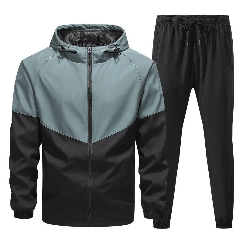Herren Casual Sportswear Set – Trendy Kapuzenjacke & Jogginghose (2 Farben, S-3XL) | Leichtes Polyester für Straße & Fitnessstudio_voghion.com