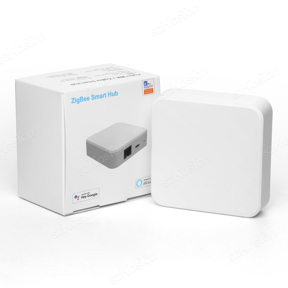 Hub gateway cablato Smart Zigbee 3.0 RJ45 Ethernet Bridge Funziona con i dispositivi eWek APP Home Assistant Alexa Google Alice_voghion.com