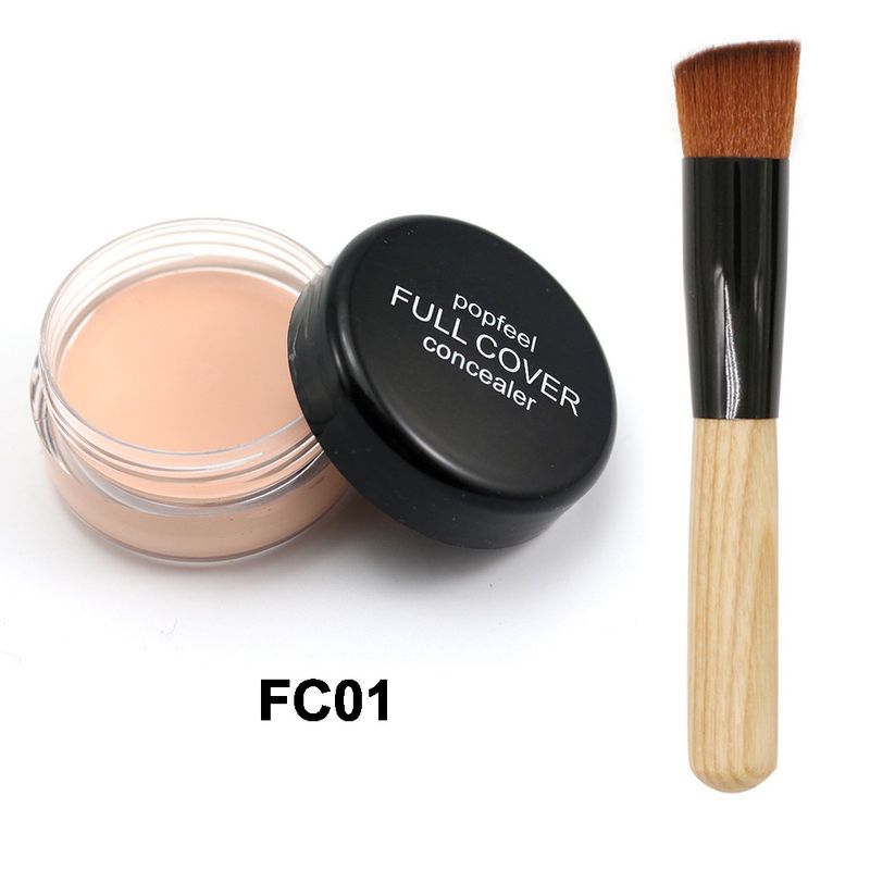Correttore per il trucco duraturo, correttore sbiancante, correttore idratante e sebo-controllante, 5 colori con pennello obliquo classico_voghion.com