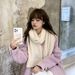 Sciarpa in tessuto tinta unita autunno inverno versione coreana per donna, versatile, spessa e calda, coppia di filati lavorati a maglia_voghion.com