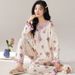 Women's Spring and Pajamas 2024 New Long Sleeve Cotton Large Size Summer Sweet Autumn Winter Home Furnishing Set_voghion.com