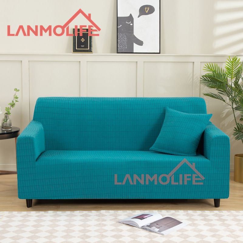 Moderner, einfacher, einfarbiger Jacquard-Sofabezug, All-Inclusive, hochwertiger, selbstgestrickter, elastischer, staubdichter Sofabezug_voghion.com