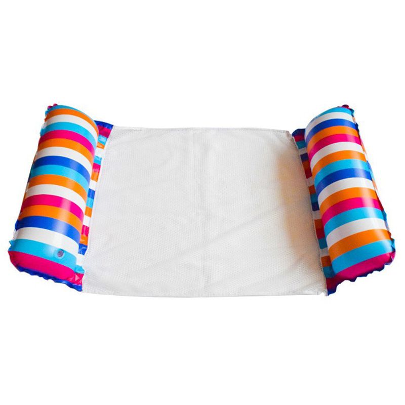 Piscina sospesa, rete pieghevole a strisce, drenaggio superiore, poltrona gonfiabile, letto galleggiante_voghion.com