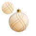 Set di ornamenti natalizi di lusso color oro champagne: puntale per albero infrangibile, palline e palline decorative per decorazioni festive._voghion.com
