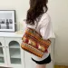 Stripe Ethnic Shoulder Tassel Large Capacity Canvas Colorful Handbag Travel Storage Bag Korean Style_voghion.com