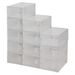 Shoe Storage Boxes 12 Pack Clear Plastic Stackable - White_voghion.com
