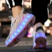 Pantofi sport cu role pentru copii, cu lumină LED, băieți și fete, cu 4 roți, pentru Crăciun și ziua de naștere, cadou de Crăciun pentru copii_voghion.com