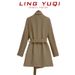 Women's Clothing high end temperament slim belt suit tops _voghion.com
