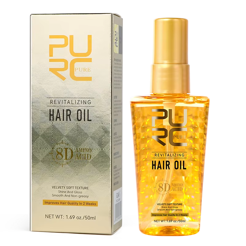 Huile d'argan PURC Maroc Huile capillaire nourrissante Lissage Brillance Sérum capillaire doux Réparation Frisottis abîmés Traitement cheveux secs Soins capillaires_voghion.com