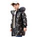 Kids’ Shiny Down Jacket – Long Winter Coat (Pink/White, Sizes 120-160cm, 50%-55% White Duck Down, Easy-Clean Shell, Korean Style_voghion.com