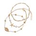 Mehrschichtiges Fußkettchen-Set für Damen, Seestern-Muschel-Design, Urlaub, Strand, Fußschmuck_voghion.com