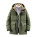 Parka de invierno gruesa para hombres altos y corpulentos: chaqueta de poliéster grueso con capucha y cremallera, talla extragrande (hasta 11XL) (negro/verde)_voghion.com
