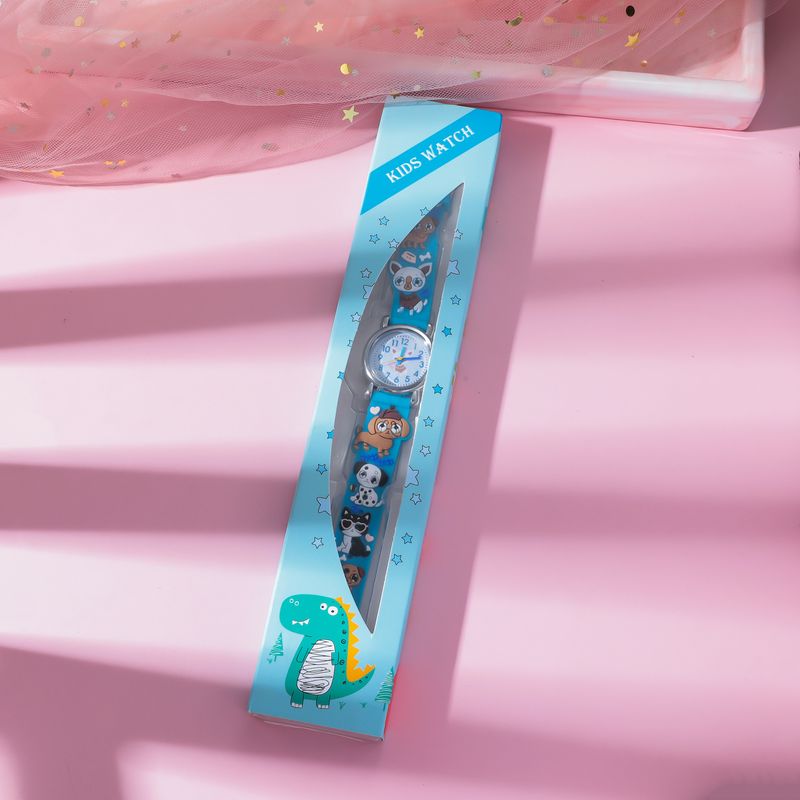 Cartoon 3D Silicone Quartz Cute Puppy Children's Student Watch Pair Style_voghion.com