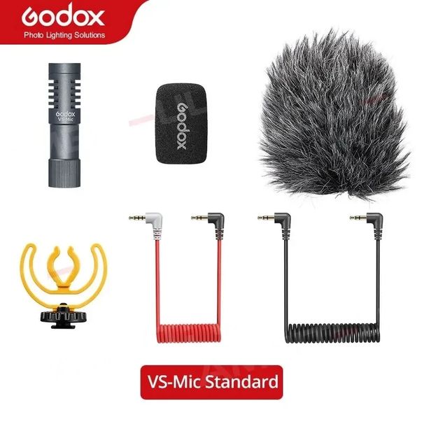 Godox VS-Mic Compact Shotgun 3.5mm MIC per iPhone Android Smartphone DSLR Camera per microfono di registrazione video_voghion.com