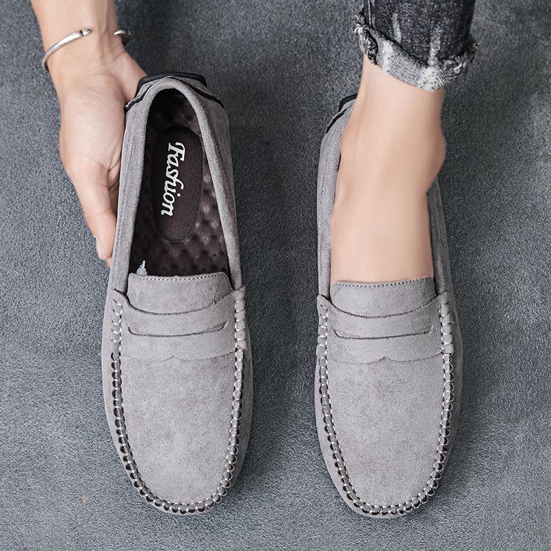Fashion Lightweight Suede Men Casual Shoes Lazy Shoes Male Breathable Slip-on Mens Driving Shoes Comfortable Loafers Moccasins_voghion.com