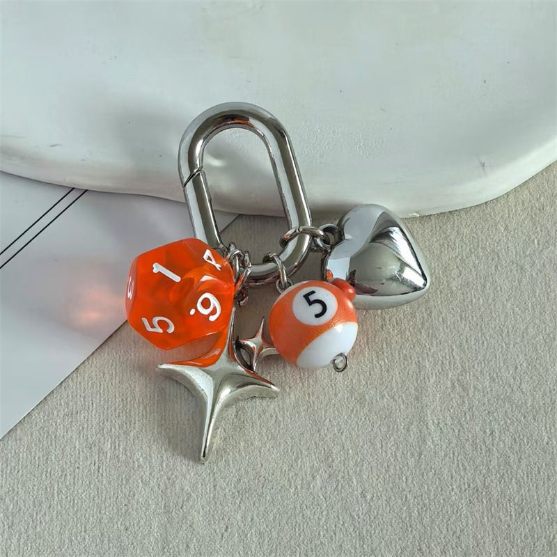 Portachiavi con cordino portafortuna nero retrò Ins, squisito, con ciondolo per borsa alla moda, per studenti e studenti._voghion.com