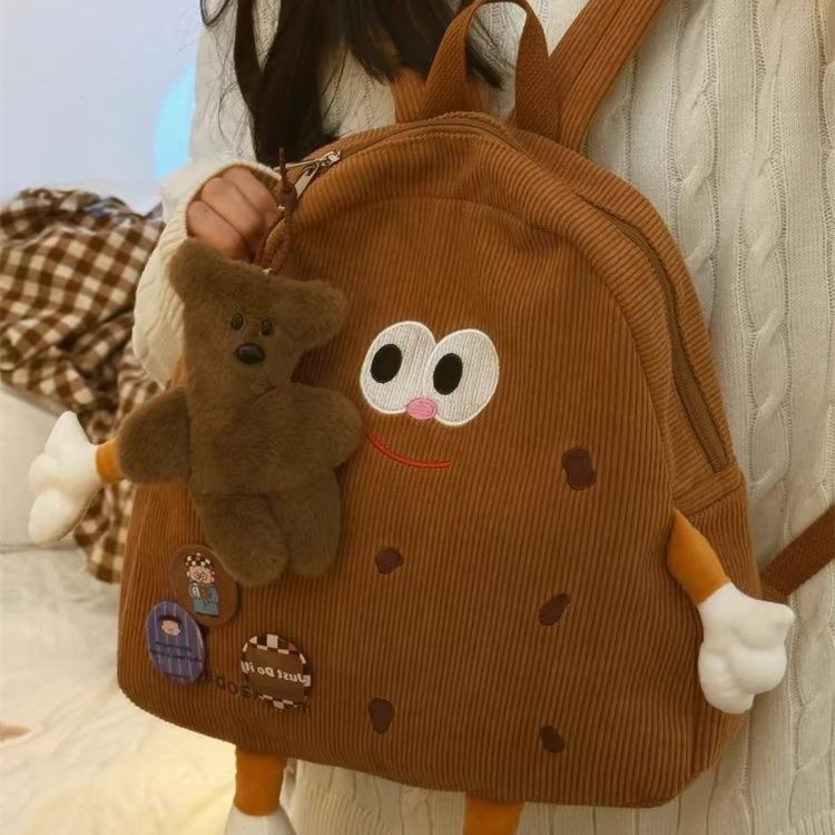 Velvetist niššist koomiksist plush-armas seljakott, sügis- ja talvetüdrukute seljakotid_voghion.com