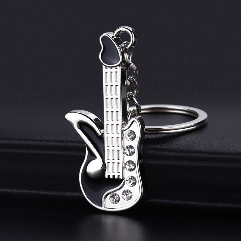 Amerikanischen Stil Trendy Y2K Elektrische Gitarre Keychain Ins Millennium Bass Tasche Anhänger Souvenir_voghion.com