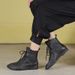 Women's Handmade Casual Low Heel Martin Autumn Winter Sole Soft Surface Cowhide Short Boots_voghion.com
