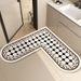 Große Badezimmer-Eckbodenmatte, Waschbecken, Trockenbereich, Tür, spezielle saugfähige Matte, L-förmig, rutschfest, 2025, neues Multi-Material_voghion.com
