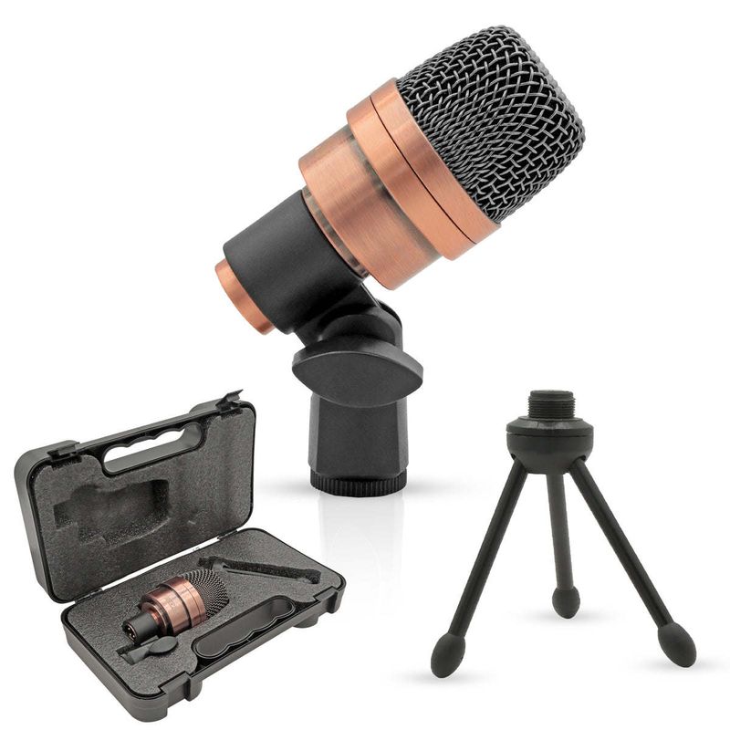 Tom Mic Wired Cardioid Bass Drum Microphone Kit High SPL Instrument Microfono w XLR Connection- 5 Core Tom XP COPPEREX_voghion.com