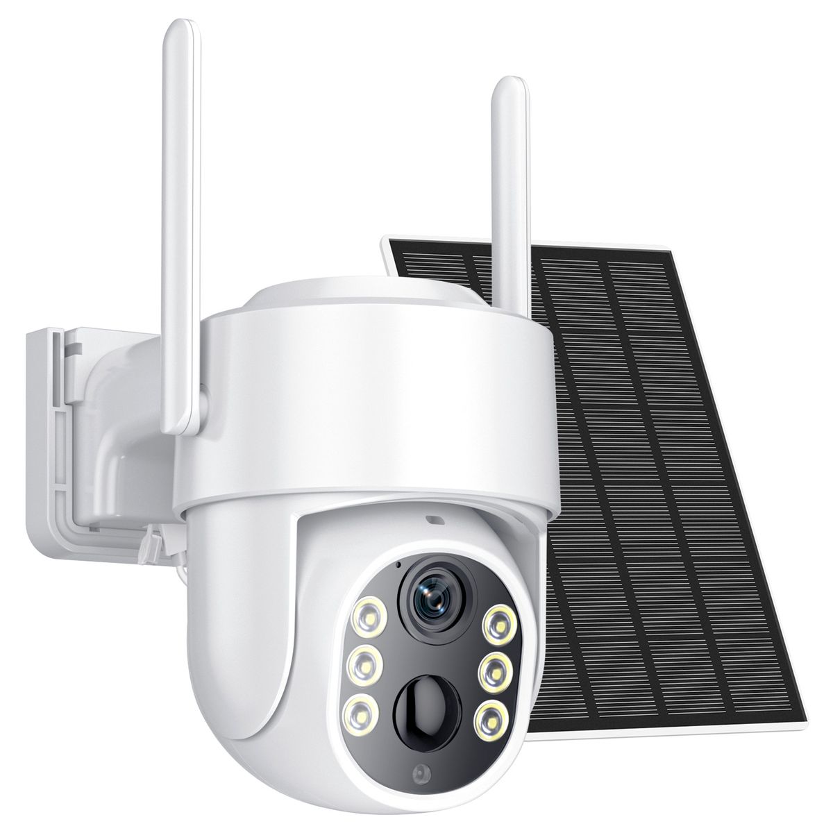 Telecamera di sicurezza solare Wi-Fi per esterni - PTZ con vista a 360°, basso consumo energetico, batteria ricaricabile, resistente alle intemperie, visione notturna, rilevamento del movimento_voghion.com