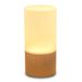 Solid acrylic cylinder LED light RGB desk light USB desk lamp frosted glass feel heavy cylinder real wood base table light_voghion.com