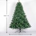 6ft Artificial Christmas Tree Full Natural Spruce PVC Fir Tree Foldable Metal Stand Unlit Green_voghion.com