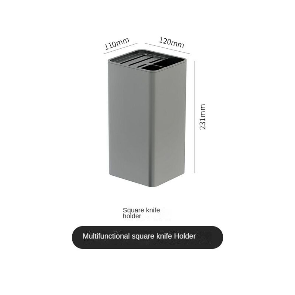 Grauer Messerhalter, Aufbewahrungsregal, multifunktionales Messer, Schere, Küchenarbeitsplatte, Messerhalter, Ständer, Aufbewahrungsbox_voghion.com