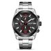 MEGIR Men's Business Watch With Stainless Steel Band, Waterproof, Luminous, Multifunctional Chronograph, Quartz Movement_voghion.com