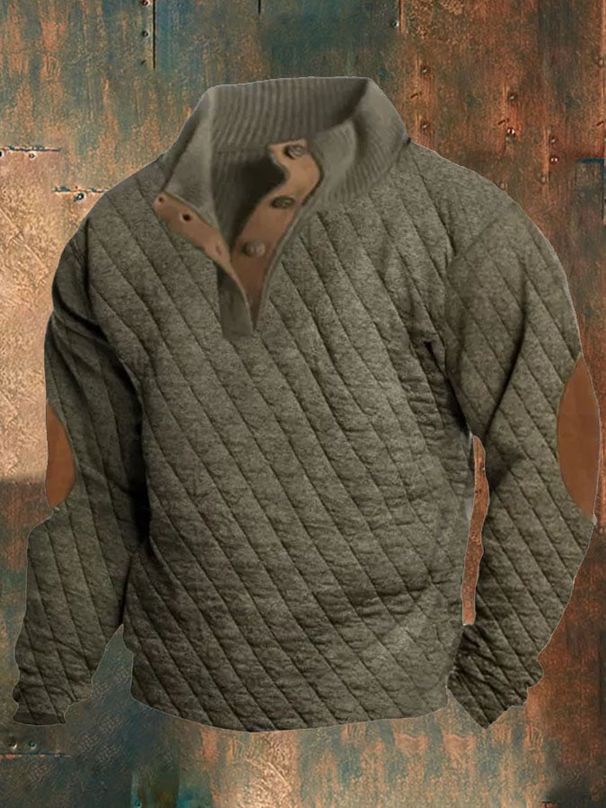 2023 Autumn 3D Digital Printing Stand Collar Men's Casual Sweatshirt Style_voghion.com