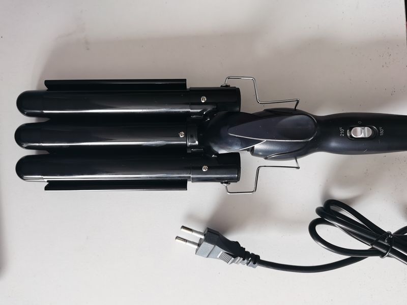 IRUIBEAUTY Lockenstab mit drei Zylindern – Keramik-Turmalin 210 °C Haarweller | Doppelspannung EU/UK/US-Stecker | Beach Waves Pro Iron_voghion.com