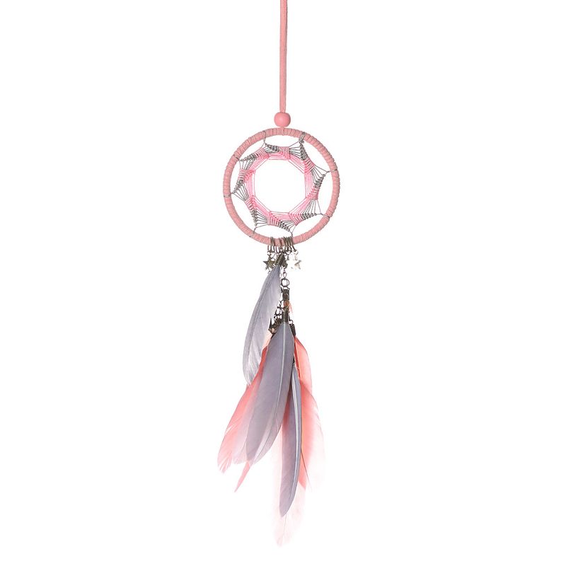 Creative feather dream catcher ornaments woven car hanging ornaments wind chimes graduation gifts night market stalls wholesale supply_voghion.com