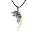 Collana con ciondolo a forma di cane classico, dente di lupo dominante, catena clavicola etnica, accessori punk per personalità maschile_voghion.com