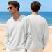 Abbigliamento da uomo Maglione casual da uomo in maglia jacquard, pullover a maniche lunghe, maglietta ampia di alta qualità_voghion.com