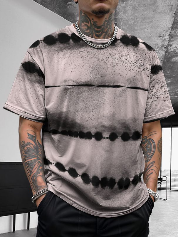 Camicia estiva da uomo nuova, stile tie-dye, graffiti, hip-hop, moda street, traspirante, versatile, comoda e a maniche corte_voghion.com