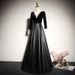 Black Banquet Evening Gown Long Ball Gown_voghion.com