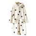 Herbst und Winter Polka Dot Cardigan Warmer und bequemer Pyjama Loungewear Zweiteiliges Set_voghion.com