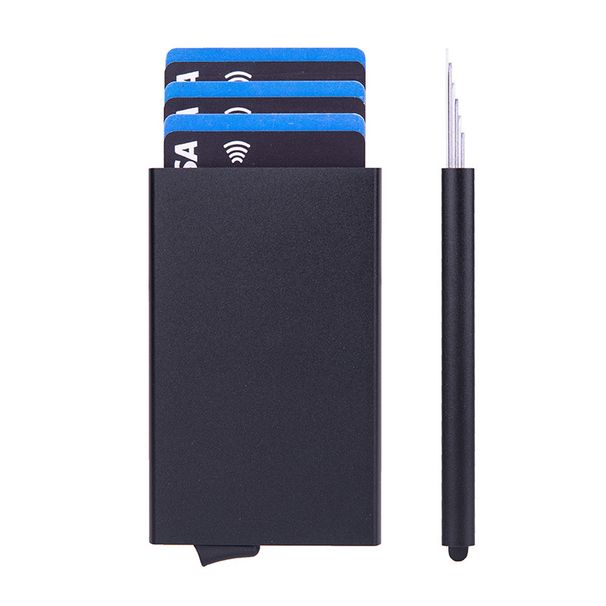 Ultradünnes RFID-blockierendes Metall-Kartenetui – Push-Up-Geldbörse aus Aluminium mit mehreren Fächern für Kreditkarten und Ausweise, Diebstahlschutz und minimalistisches Design_voghion.com