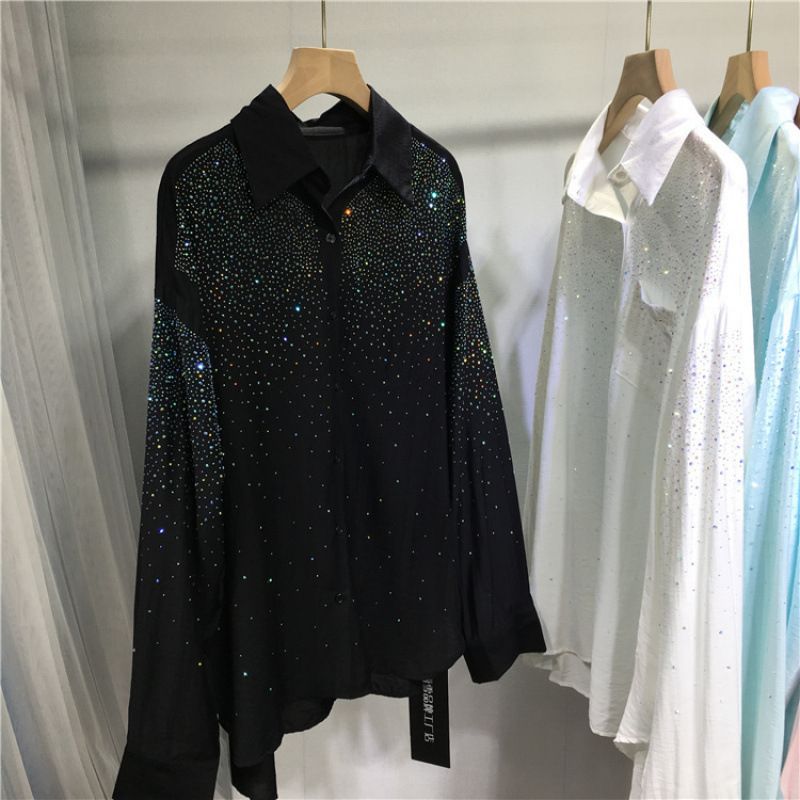 Îmbrăcăminte pentru femei, cămașă cu diamant fierbinte, doamnelor, cool, lejer, lungime medie, Cardigan subțire, slim, cămașă cu protecție solară_voghion.com