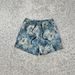 Men's Clothing Blue And White Flower Pattern Drawstring Shorts_voghion.com