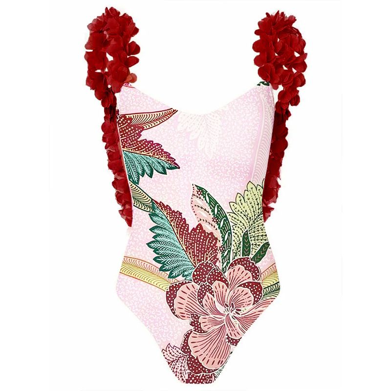 2023 new one-piece swimsuit women's tight-fitting thin ruffle swimsuit suit chiffon skirt_voghion.com